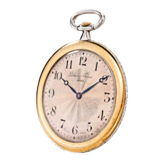 French yellow and white gold, diamond set lever Circa 1899
