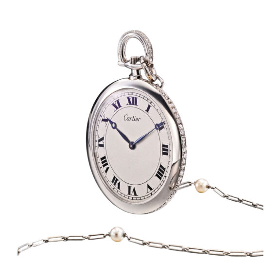 Swiss platinum, diamond set open faced lever Circa 1920