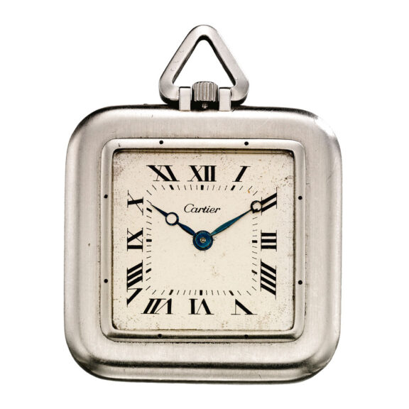 Slim Swiss platinum square open faced lever Circa 1920