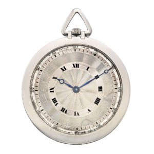 Slim French platinum open faced lever watch Circa 1920