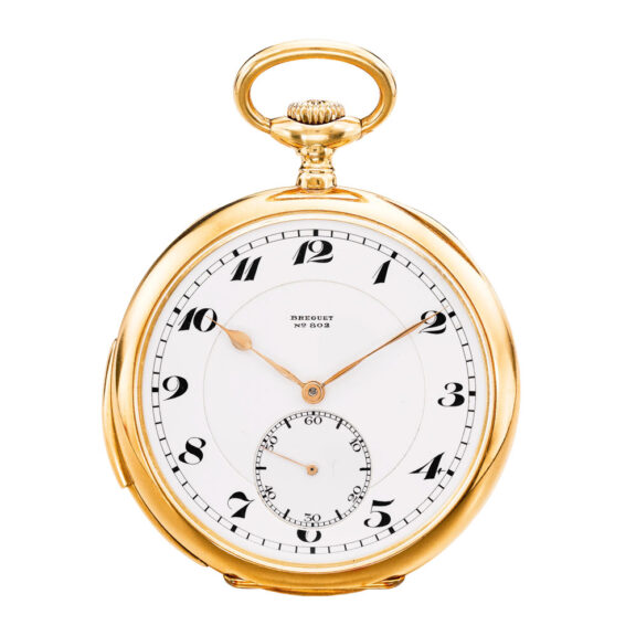 Swiss 18 carat gold open faced minute repeater Circa 1928