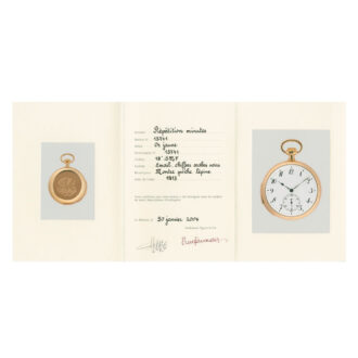 Fine Swiss gold minute repeating lever watch Circa 1913