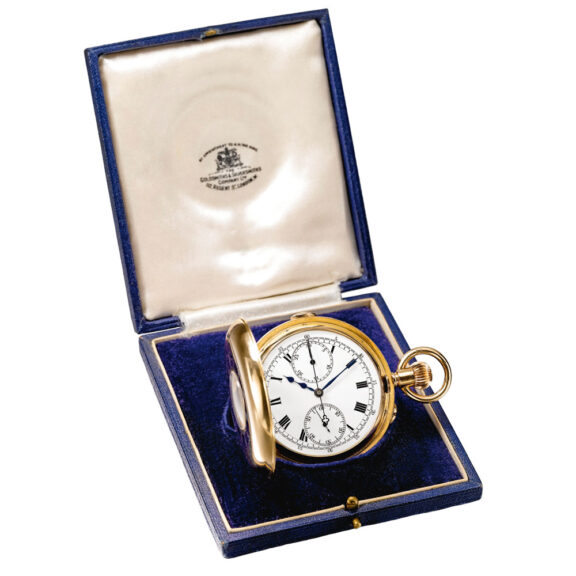 Repeating half hunter chronograph with register Circa 1948