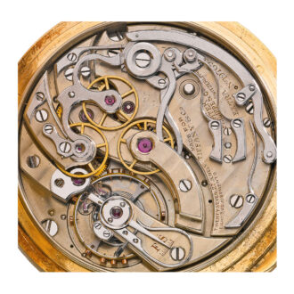 Swiss gold, enamel split second chronograph Circa 1925
