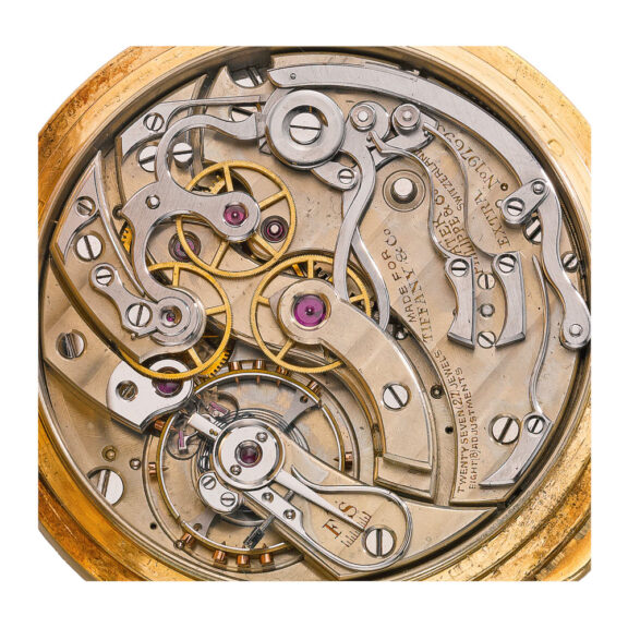 Swiss gold, enamel split second chronograph Circa 1925 Swiss gold, enamel split second chronograph Circa 1925