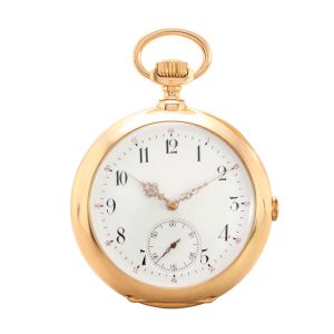 Swiss rose gold grande sonnerie clock watch Circa 1896