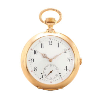 Swiss rose gold grande sonnerie clock watch Circa 1896