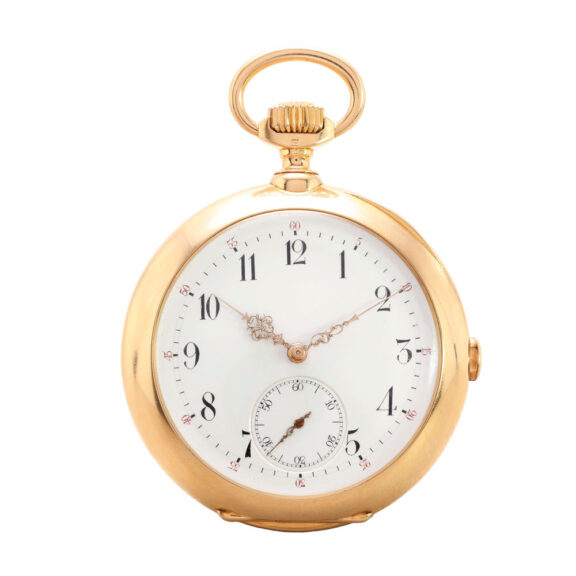 Swiss rose gold grande sonnerie clock watch Circa 1896