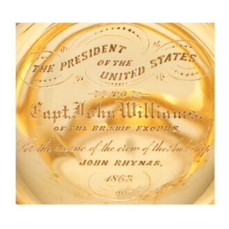 U.S.A. presentation watch for life saving at sea Circa 1863