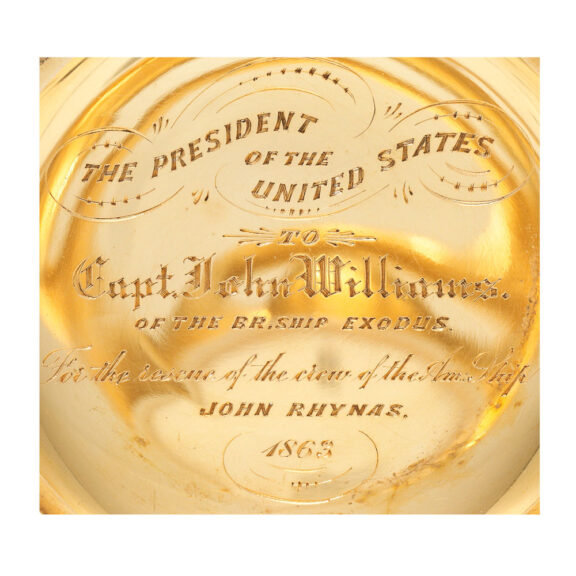 U.S.A. presentation watch for life saving at sea Circa 1863 U.S.A. presentation watch for life saving at sea Circa 1863