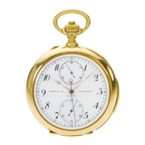Swiss gold minute repeating chronograph watch Circa 1904