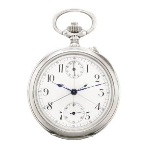 Very fine, rare Swiss three handed chronograph Circa 1890