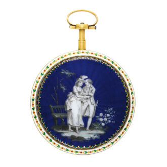 French gold, enamel open faced verge watch Circa 1790