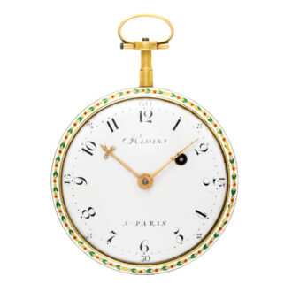 French gold, enamel open faced verge watch Circa 1790