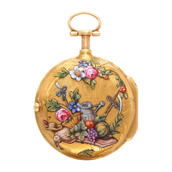 French gold quarter repeating a toc verge watch Circa 1750