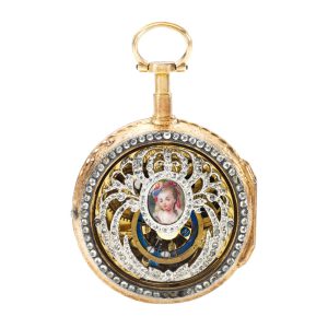 Swiss open faced skeletonized verge watch Circa 1800