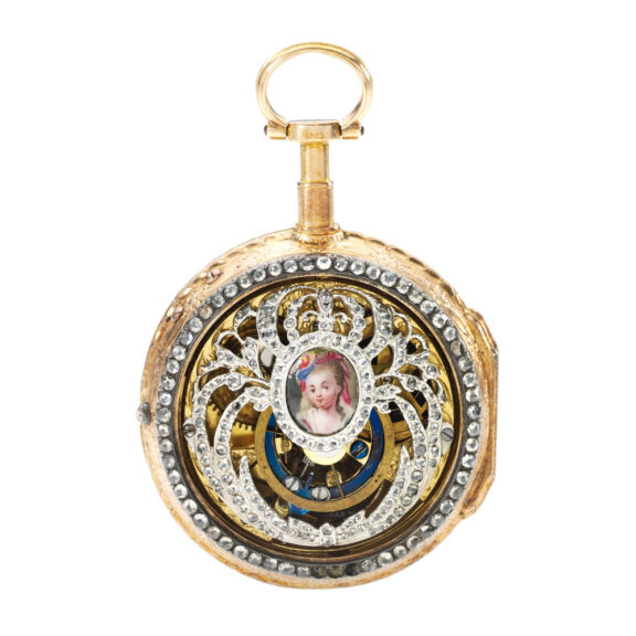 Swiss open faced skeletonized verge watch Circa 1800