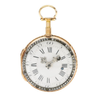 Swiss open faced skeletonized verge watch Circa 1800