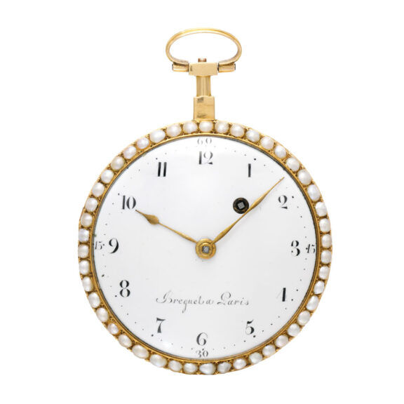 French gold open faced verge with chatelaine Circa 1790 French gold open faced verge with chatelaine Circa 1790