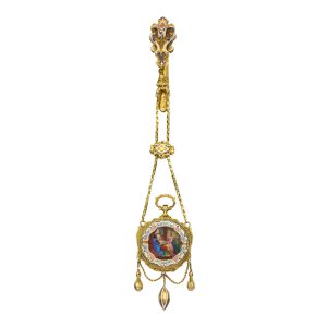 Swiss gold ladies full hunter with chatelaine Circa 1840
