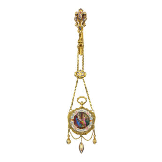 Swiss gold ladies full hunter with chatelaine Circa 1840