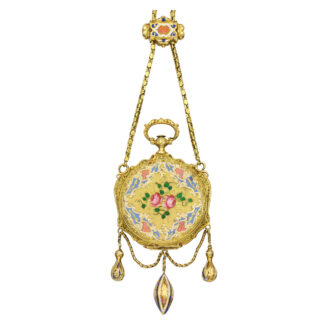 Swiss gold ladies full hunter with chatelaine Circa 1840