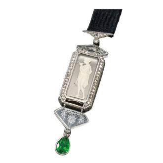Fine and rare French platinum lapel ladies watch Circa 1920