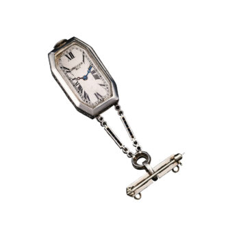 Swiss white gold, sapphire, diamond set pendant Circa 1910