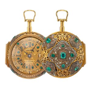 Dutch gem, mother of pearl set quarter repeater Circa 1720