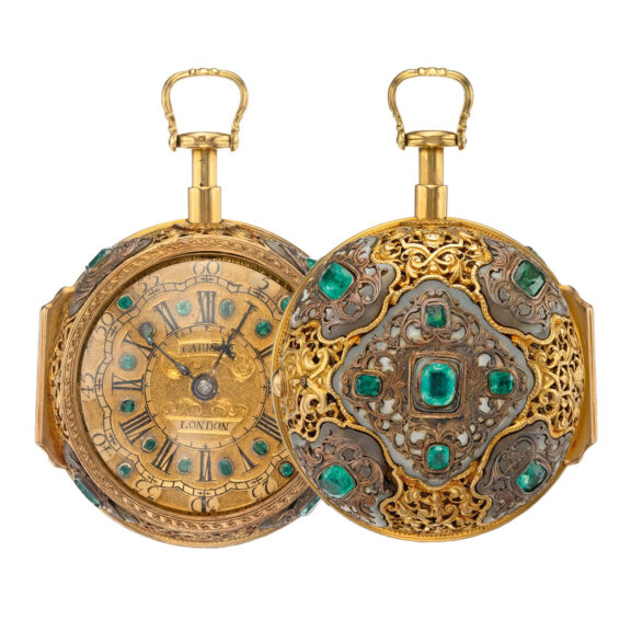 Dutch gem, mother of pearl set quarter repeater Circa 1720