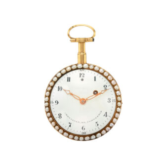 Swiss gold quarter repeater with chatelaine Circa 1790