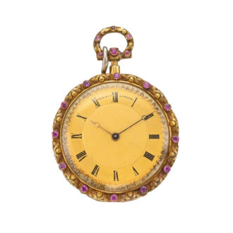 Rare, fine English gold, ruby set quarter repeater Circa 1830