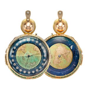 Mexican/English gold and enamel astronomical watch Circa 1875