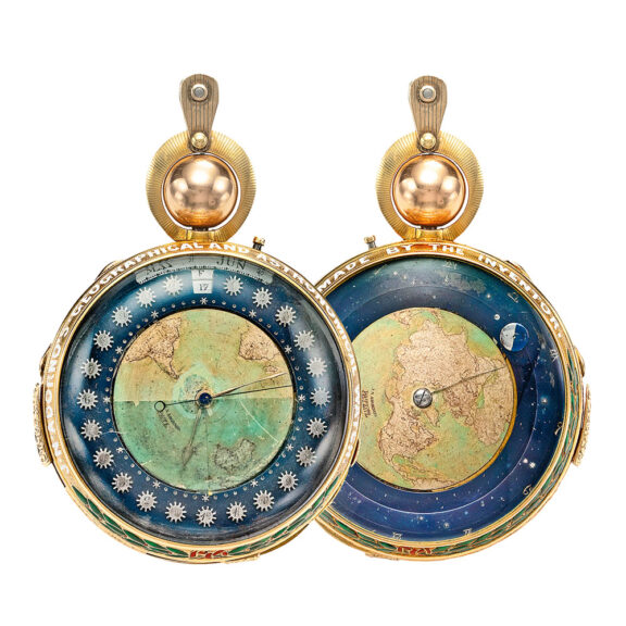 Mexican/English gold and enamel astronomical watch Circa 1875
