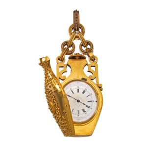18 Carat gold amphora cylinder form watch Circa 1850