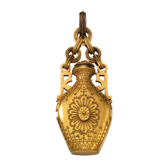 18 Carat gold amphora cylinder form watch Circa 1850 18 Carat gold amphora cylinder form watch Circa 1850