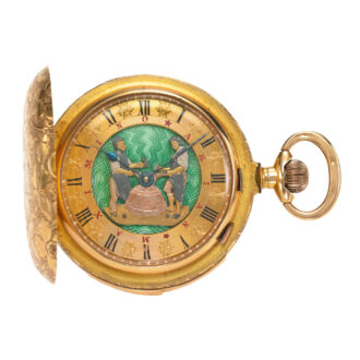 Gold minute repeating full hunter automaton Circa 1910