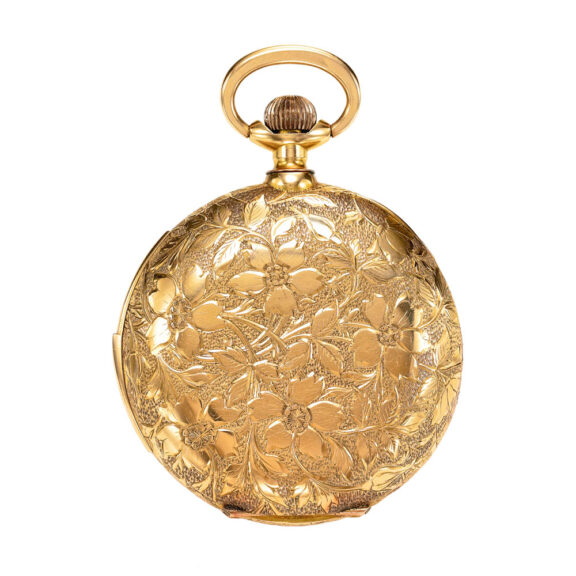 Gold minute repeating full hunter automaton Circa 1910 Gold minute repeating full hunter automaton Circa 1910