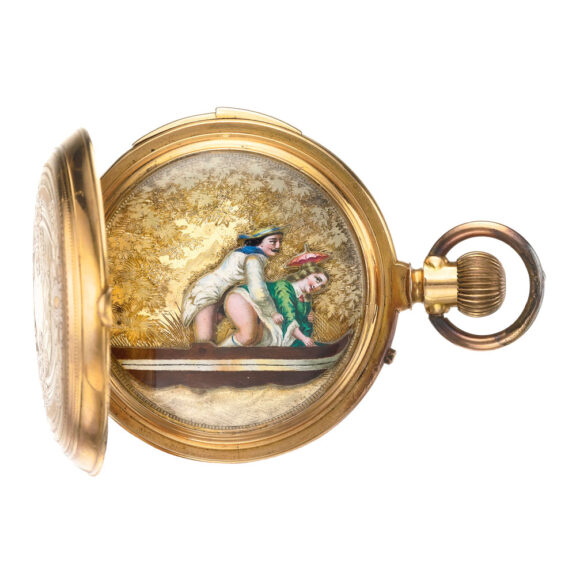 Swiss lever with concealed erotic automaton Circa 1890