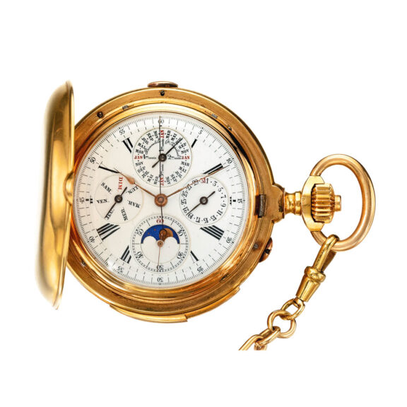 Large Swiss 18 carat gold complicated watch Circa 1900