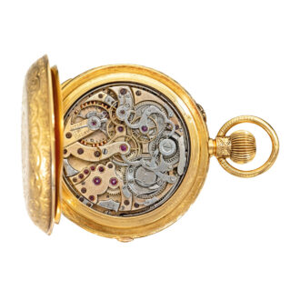 Very fine and rare Swiss complicated clock watch Circa 1895