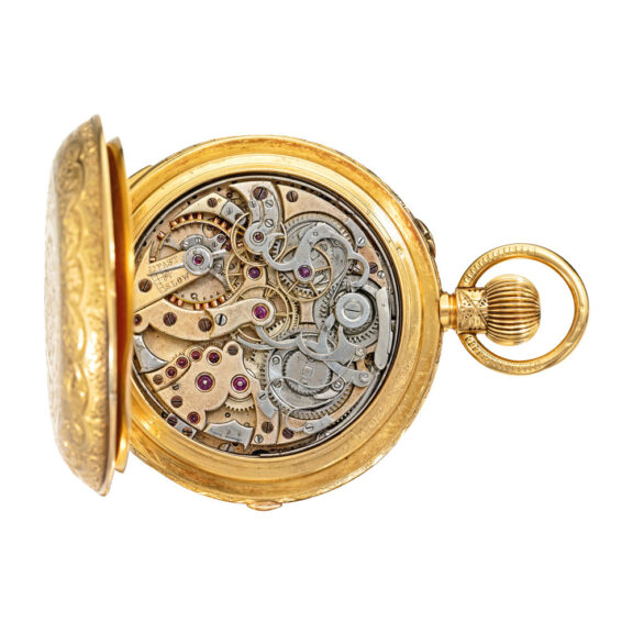 Very fine and rare Swiss complicated clock watch Circa 1895 Very fine and rare Swiss complicated clock watch Circa 1895