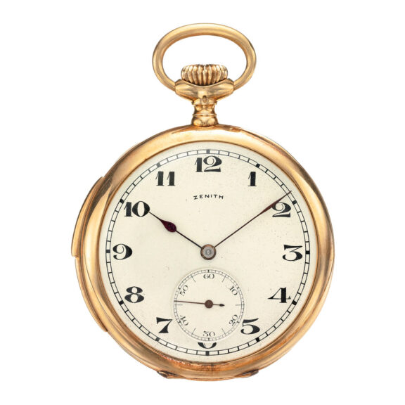 Swiss gold open faced minute repeating watch Circa 1920