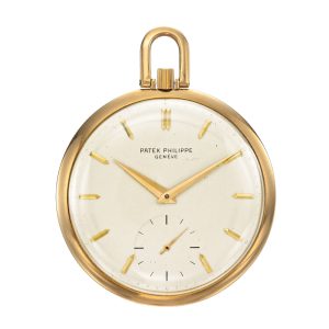 Swiss 18 carat gold open faced pocket watch Circa 1943