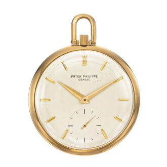 Swiss 18 carat gold open faced pocket watch Circa 1943