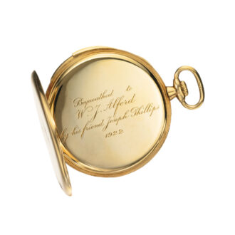 Fine and rare Swiss 18k gold minute repeater Circa 1920