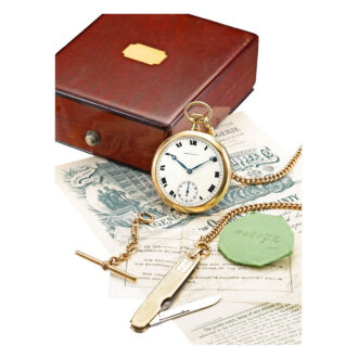 Swiss 18 carat gold open faced lever watch Circa 1916