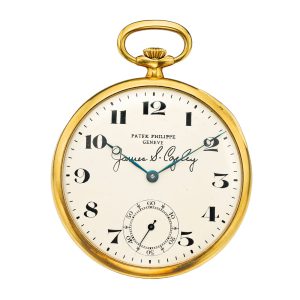 Swiss 18 carat gold open faced lever watch Circa 1958