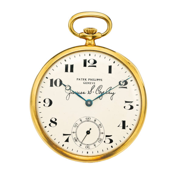 Swiss 18 carat gold open faced lever watch Circa 1958
