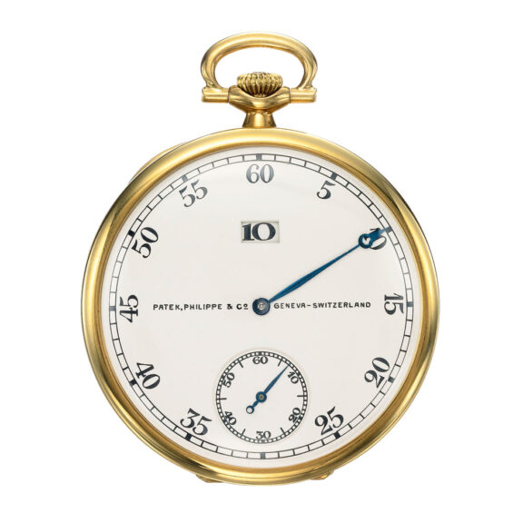 Swiss 18 carat gold open faced jump hour watch Circa 1927